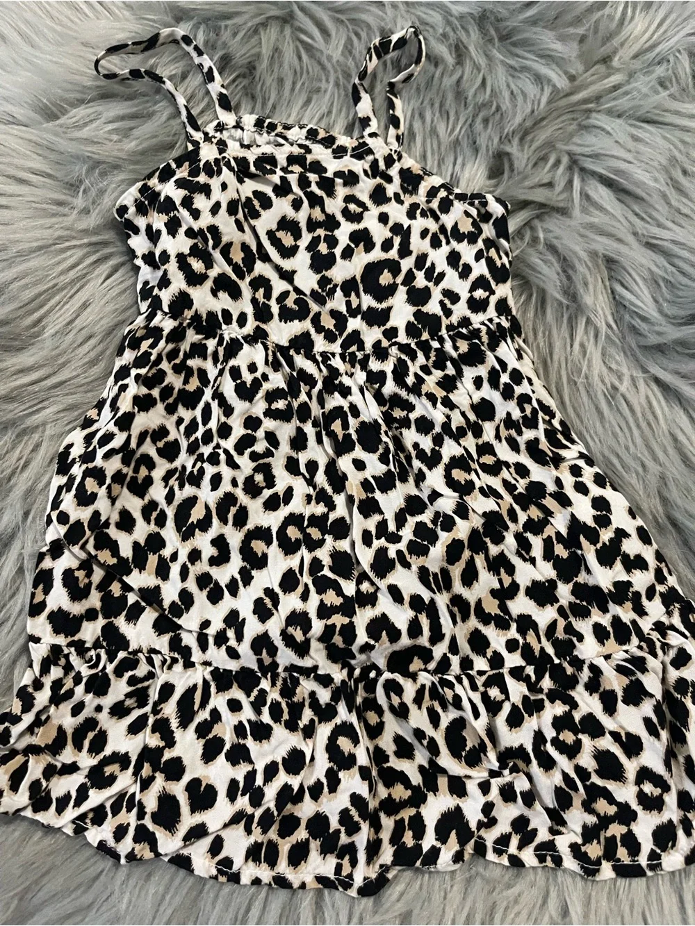 Old Navy Leopard Print Tiered Sundress 12-18 Months Rayon Item #2777